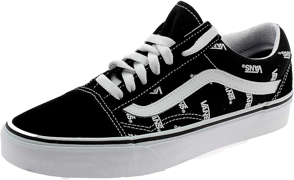 vans 范斯 old skool 中性款成人低帮运动鞋, (范斯) 黑色/真白色, 9.